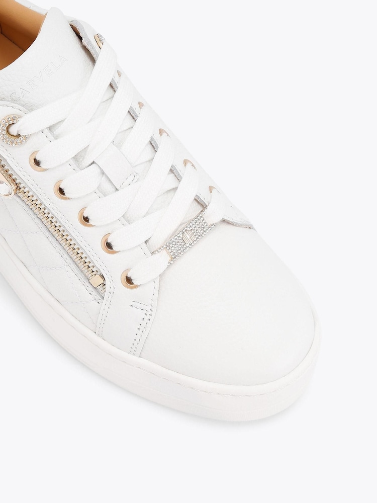 Carvela White Connected Zip Trainers - Image 5 of 5 Carvela White Connected Zip Trainers - Image 5 of 5