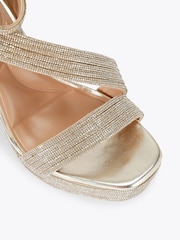 Carvela Gold Gala Platform Jewel Sandals - Image 3 of 4