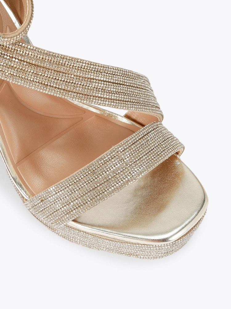 Carvela Gold Gala Platform Jewel Sandals - Image 5 of 5