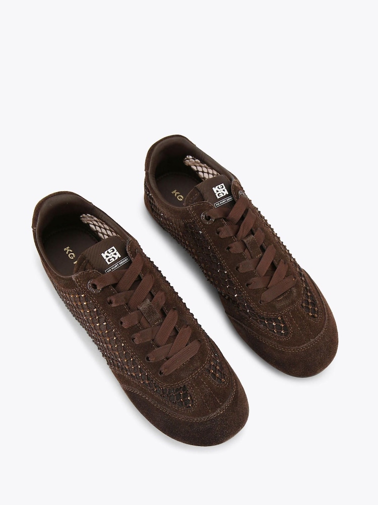 KG Kurt Geiger Brown Listen Trainers - Image 2 of 4
