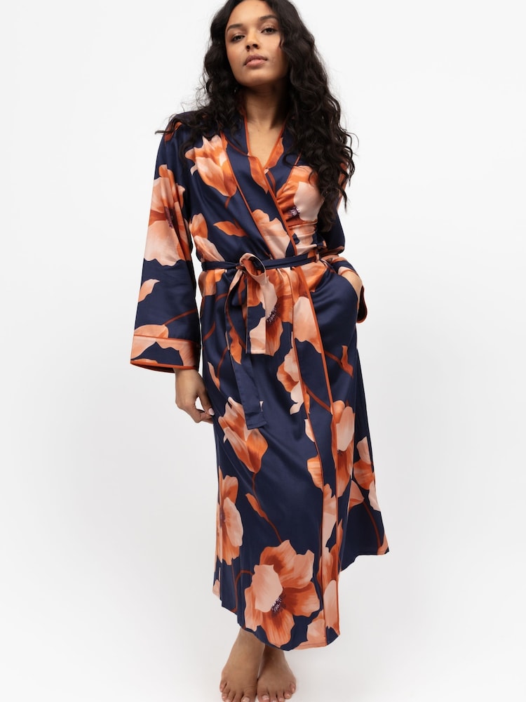 Fable and Eve Blue Long Sleeve Dressing Gown - Image 1 of 4