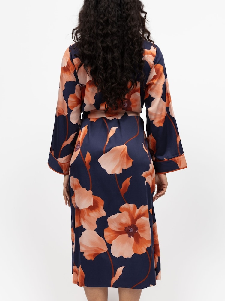 Fable and Eve Blue Long Sleeve Dressing Gown - Image 2 of 4