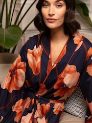 Fable and Eve Blue Long Sleeve Dressing Gown - Image 3 of 4