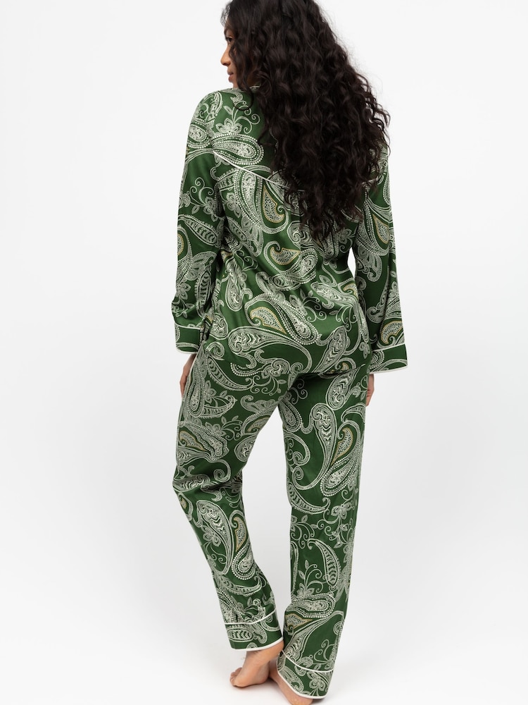 Fable and Eve Green Long Sleeve Pyjamas Set - Image 2 of 4 Fable and Eve Green Long Sleeve Pyjamas Set - Image 2 of 4