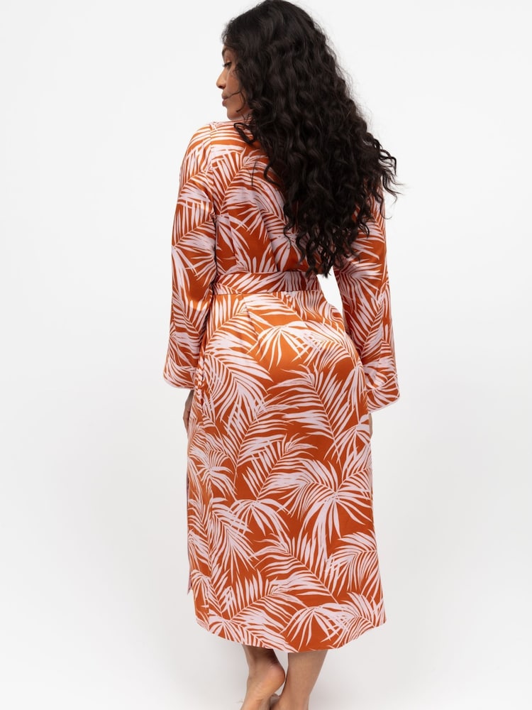Fable and Eve Orange Long Sleeve Dressing Gown - Image 2 of 4