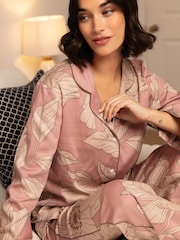 Fable and Eve Pink Wide Leg Long Sleeve Pyjamas Set - Image 3 of 4