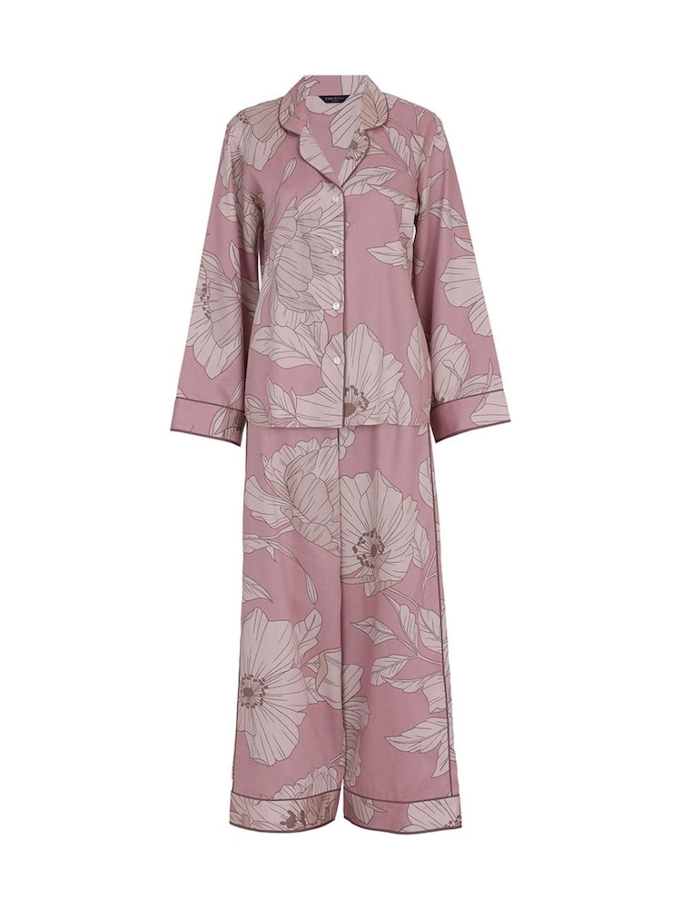 Fable and Eve Pink Wide Leg Long Sleeve Pyjamas Set - Image 4 of 4
