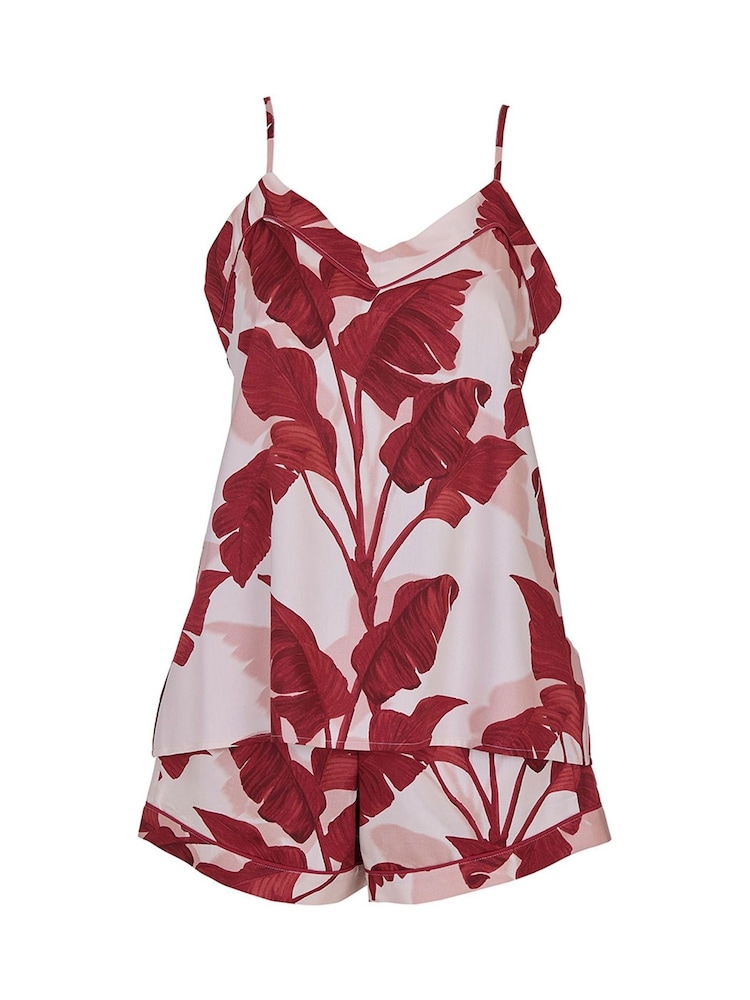 Fable and Eve Red Strappy Cami and Short Pyjamas Set - Image 1 of 1