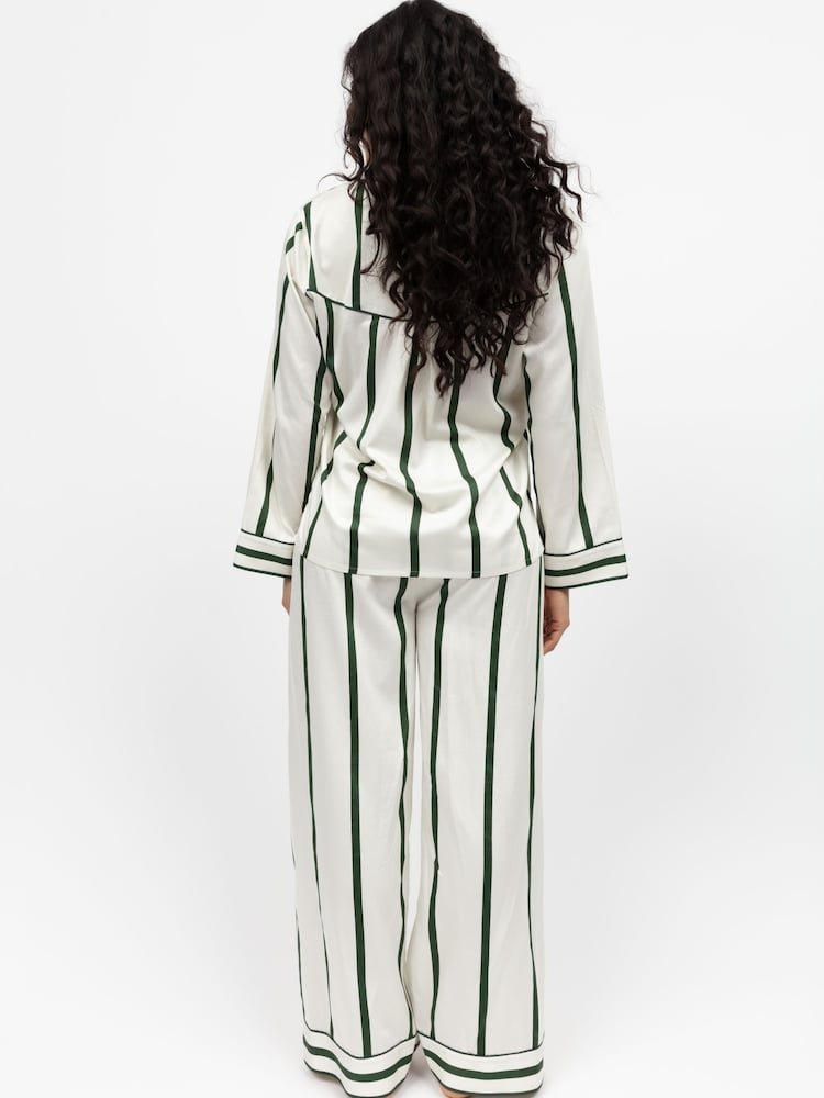Fable and Eve Natural Wide Leg Long Sleeve Pyjamas Set - Image 2 of 4