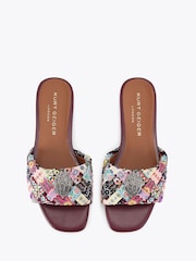 Kurt Geiger London Red Kensington Flat Sandals - Image 3 of 5