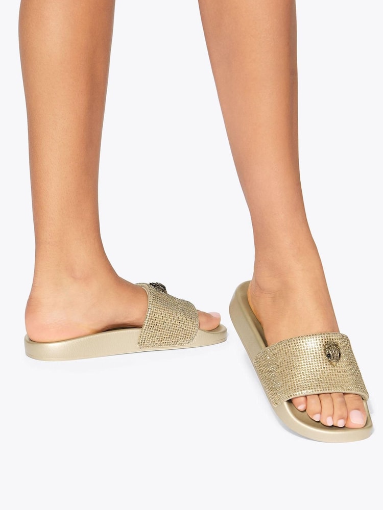 Kurt Geiger London Gold Meena Eagle Sandals - Image 1 of 5 Kurt Geiger London Gold Meena Eagle Sandals - Image 1 of 5