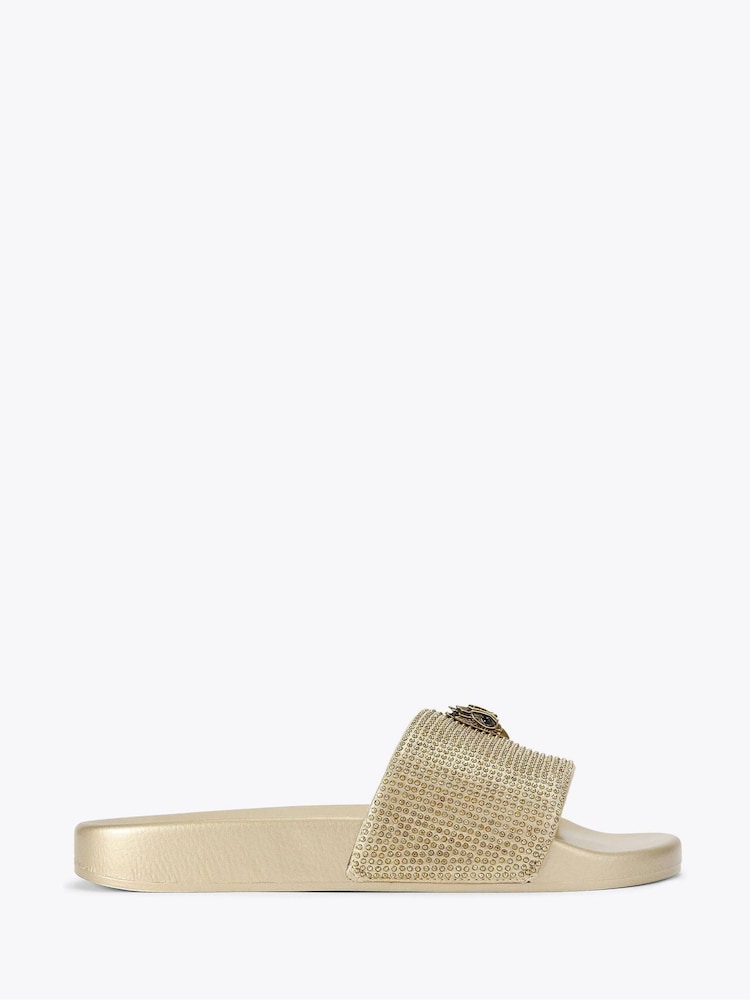 Kurt Geiger London Gold Meena Eagle Sandals - Image 2 of 5 Kurt Geiger London Gold Meena Eagle Sandals - Image 2 of 5