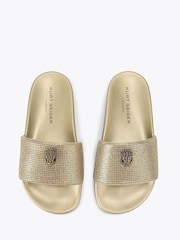 Kurt Geiger London Gold Meena Eagle Sandals - Image 3 of 5