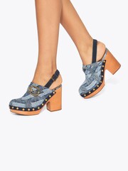 Kurt Geiger London Blue Mayfair Clog Slingback Sandals - Image 1 of 5