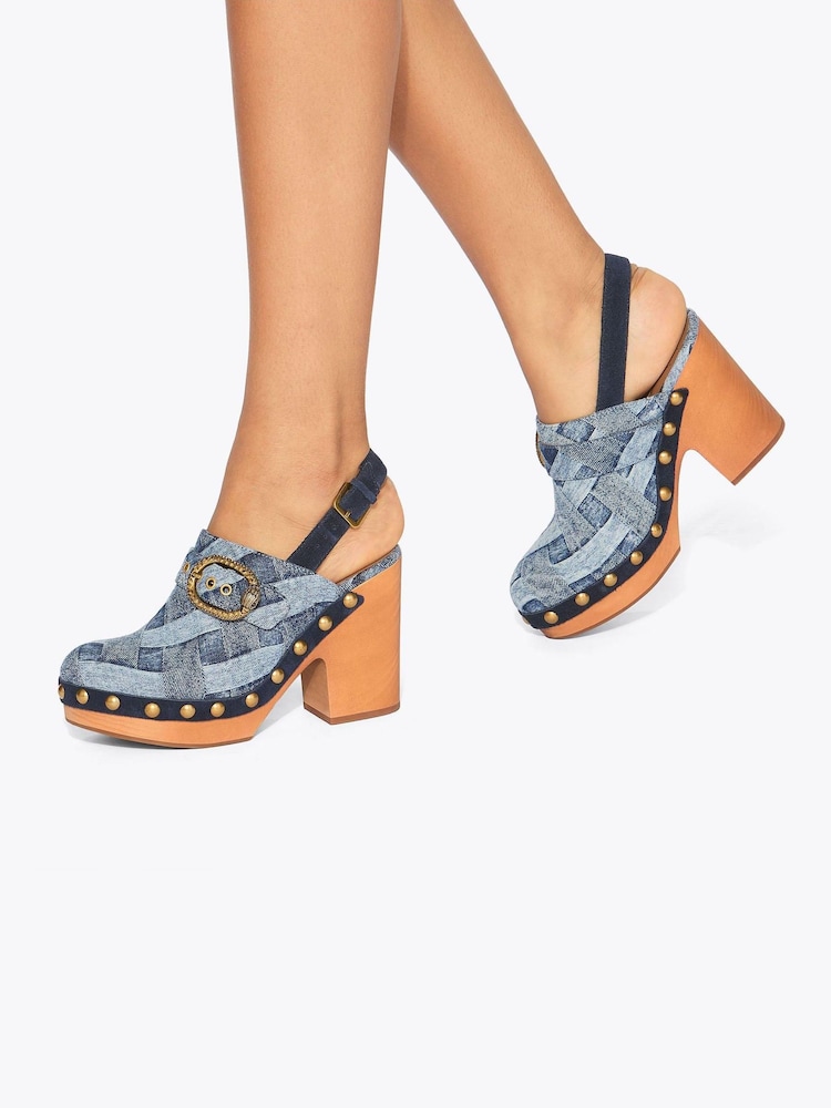 Kurt Geiger London Blue Mayfair Clog Slingback Sandals - Image 1 of 5