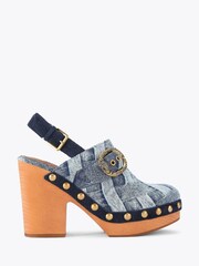 Kurt Geiger London Blue Mayfair Clog Slingback Sandals - Image 2 of 5