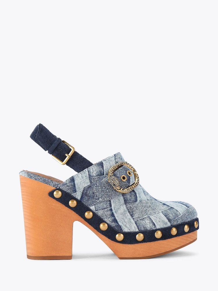 Kurt Geiger London Blue Mayfair Clog Slingback Sandals - Image 2 of 5