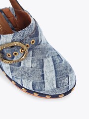 Kurt Geiger London Blue Mayfair Clog Slingback Sandals - Image 4 of 5