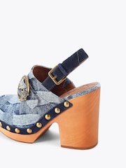 Kurt Geiger London Blue Mayfair Clog Slingback Sandals - Image 5 of 5
