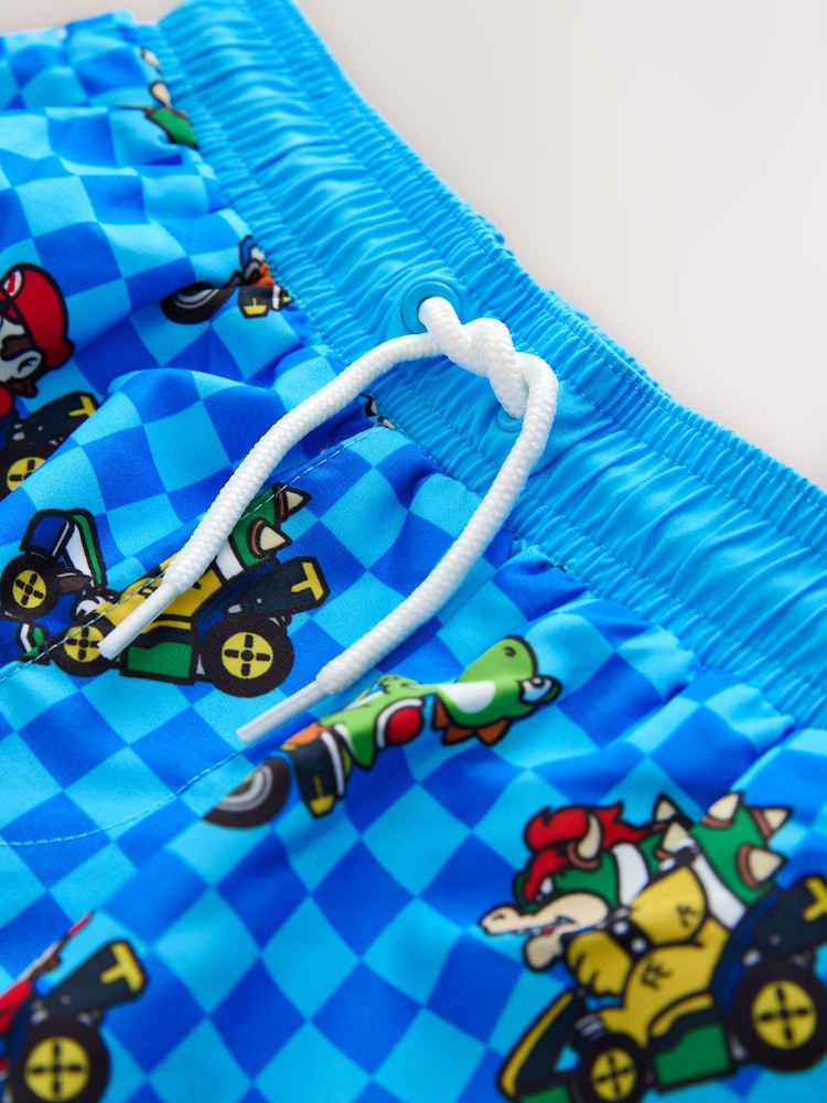 Blue Mario Swim Shorts (3-16yrs) - Image 4 of 4 Blue Mario Swim Shorts (3-16yrs) - Image 4 of 4