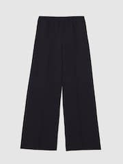 Reiss Navy Robyn Wide Leg Elasticated Waist Trousers - Image 2 of 6