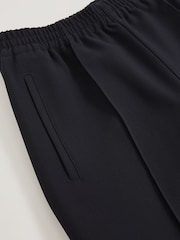 Reiss Navy Robyn Wide Leg Elasticated Waist Trousers - Image 6 of 6