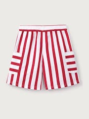 The White Company Red Recycled Bold Stripe Swim Shorts - Image 2 of 2