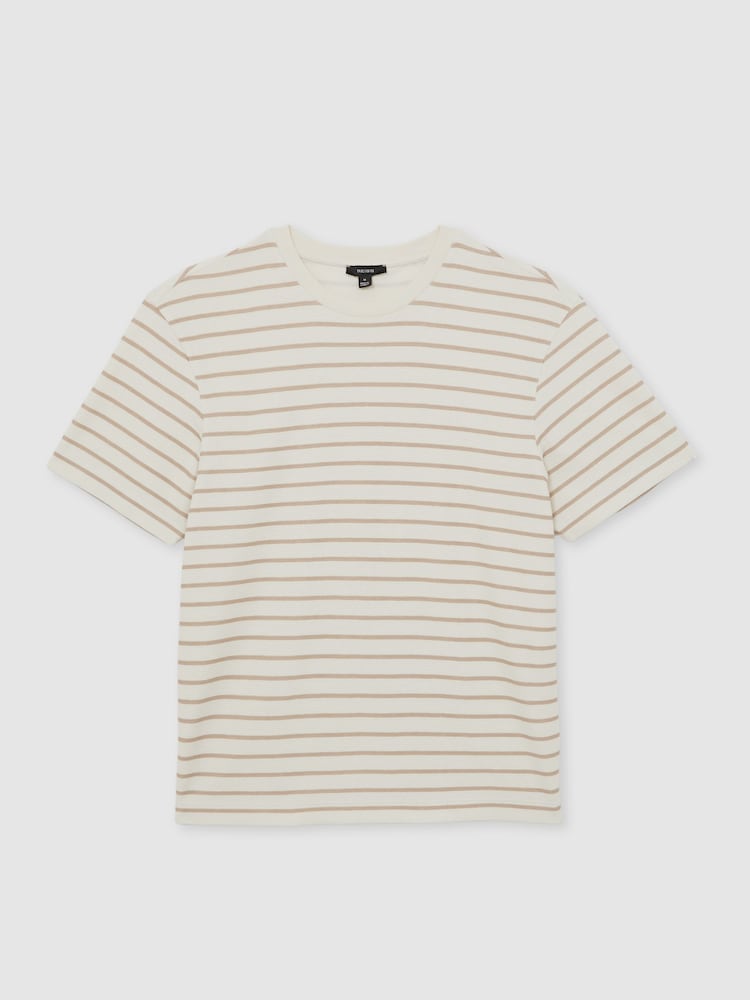 Reiss Oatmeal/White Woodhall T-Shirt - Image 2 of 6