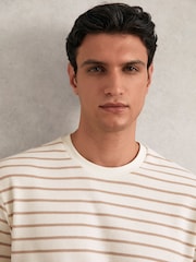 Reiss Oatmeal/White Woodhall T-Shirt - Image 4 of 6