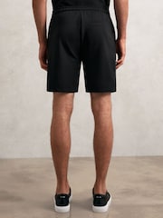Reiss Black Barber Textured Drawstring Shorts - Image 4 of 6