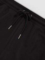 Reiss Black Barber Textured Drawstring Shorts - Image 6 of 6