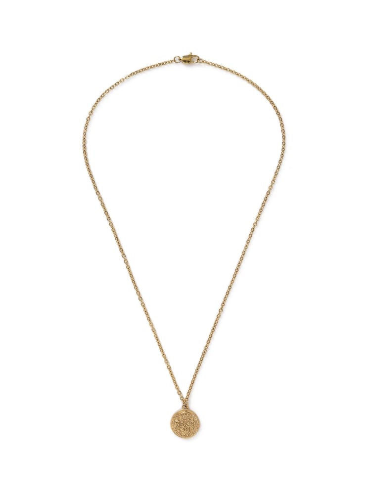 DCK Mens Gold Tone Stainless Steel Coin Necklace - Image 1 of 2 DCK Mens Gold Tone Stainless Steel Coin Necklace - Image 1 of 2