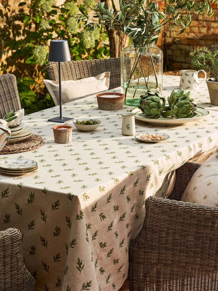 Sophie Allport Linen Olive Tablecloth - Imagen 1 de 4