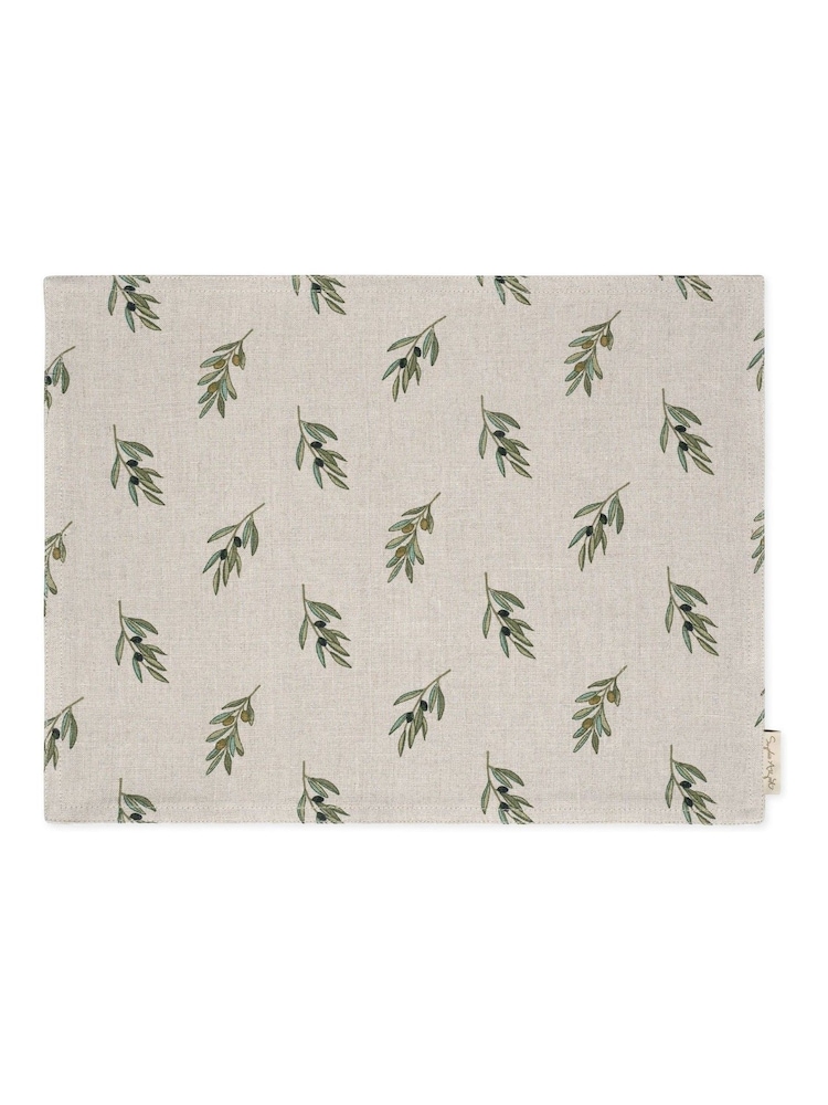 Sophie Allport Linen Olive Placemats Set of 2 - Imagen 3 de 3