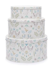 Sophie Allport Off White Spring Chicken Cake Tin Set - Image 3 of 3