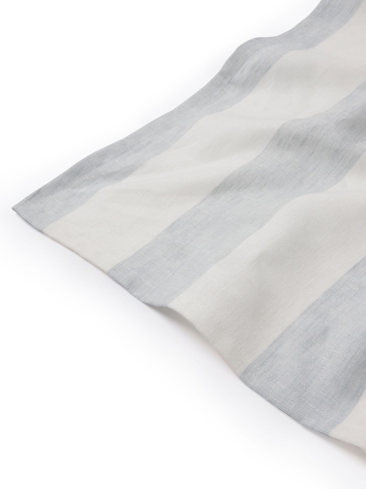 Sophie Allport Pale Blue Linen Witham Stripe Tablecloth - Image 4 of 4