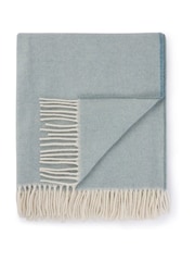 Sophie Allport Teal Blue Lambswool Throw - Image 3 of 5