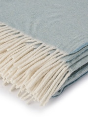 Sophie Allport Teal Blue Lambswool Throw - Image 4 of 5