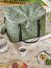 Sophie Allport Sage Green Bees Pocket Picnic Bag - Image 1 of 3