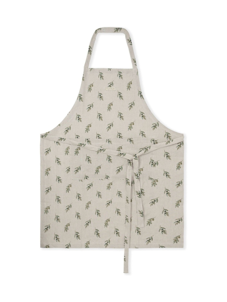 Sophie Allport Linen Olive Apron - Imagen 2 de 2