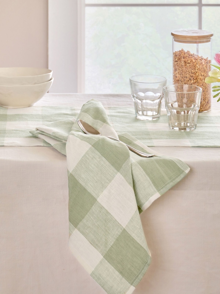 Sophie Allport Linen Gingham Napkins Set of 4 - Imagen 1 de 3