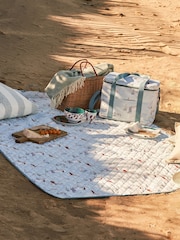 Sophie Allport Soft Blue Coastal Boats Picnic Blanket - Image 1 of 4
