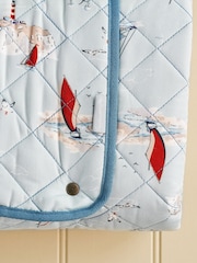 Sophie Allport Soft Blue Coastal Boats Picnic Blanket - Image 2 of 4
