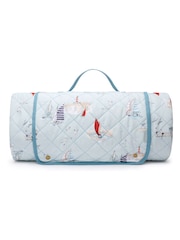Sophie Allport Soft Blue Coastal Boats Picnic Blanket - Image 3 of 4