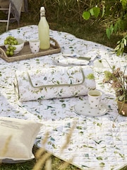 Sophie Allport Off White Wild Floral Picnic Blanket - Image 1 of 6