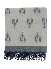 Sophie Allport Blue Lobster Picnic Blanket with Straps - Image 3 of 3