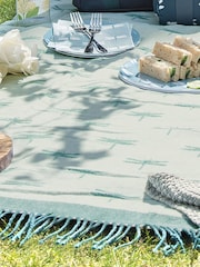 Sophie Allport Teal Blue Dragonfly Picnic Blanket - Image 1 of 3