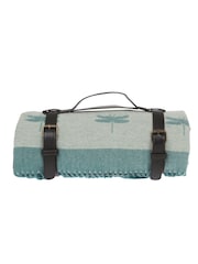 Sophie Allport Teal Blue Dragonfly Picnic Blanket - Image 2 of 3
