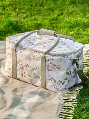 Sophie Allport Off White Blossom Floral Picnic Bag - Image 1 of 4
