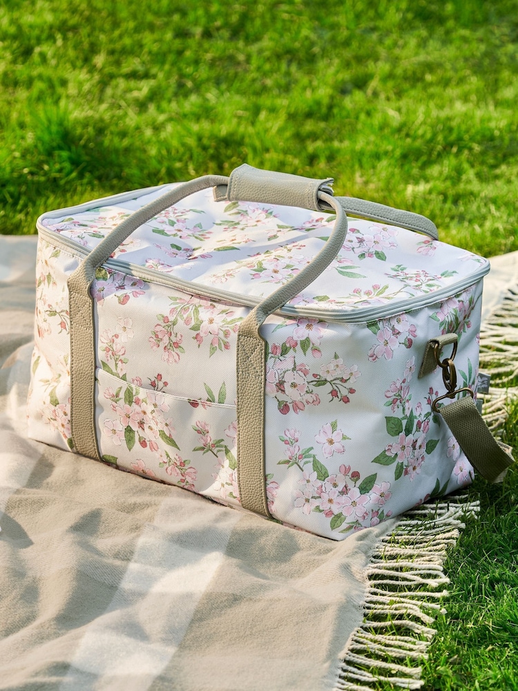 Sophie Allport Off White Blossom Floral Picnic Bag - Image 1 of 4